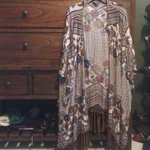 Floral western kimono